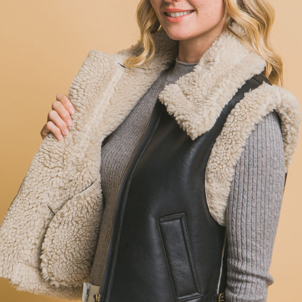 
                  
                    Sherpa Zip Up Vest with Pockets
                  
                