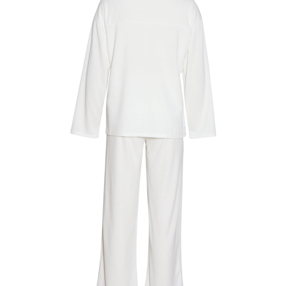 
                      
                        Collared Neck Long Sleeve Top and Drawstring Pants Set
                      
                    