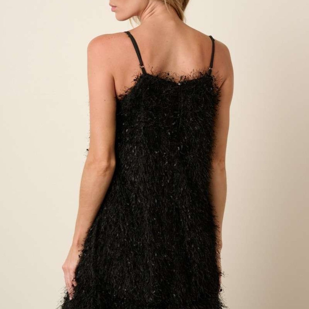 
                      
                        Feather Ruffle Hem Mini Cami Dress
                      
                    