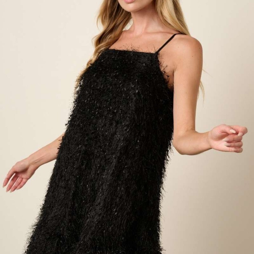 
                      
                        Feather Ruffle Hem Mini Cami Dress
                      
                    