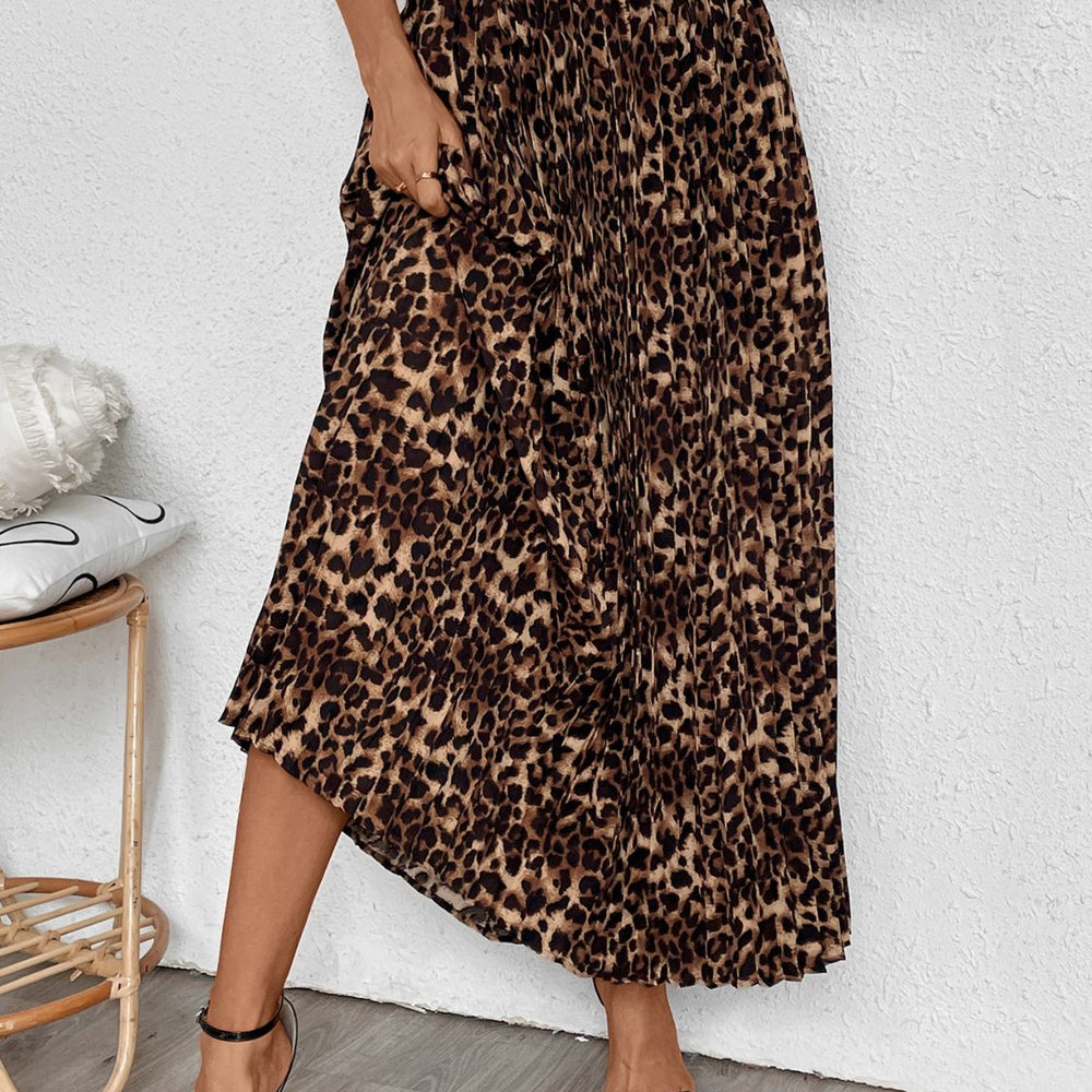 
                  
                    Pleated Leopard Maxi Skirt
                  
                