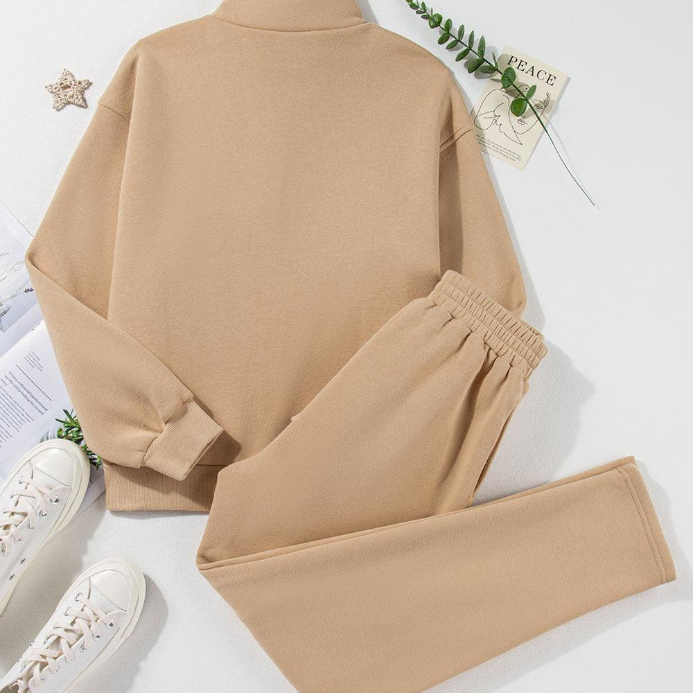 
                      
                        Half Snap Turtleneck Top and Pants Active Set
                      
                    