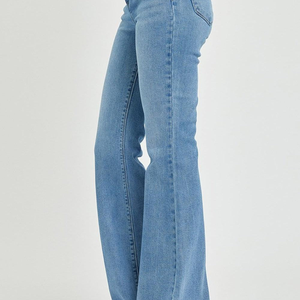 
                      
                        High Rise Raw Cut Hem Bootcut Jeans Jeans
                      
                    