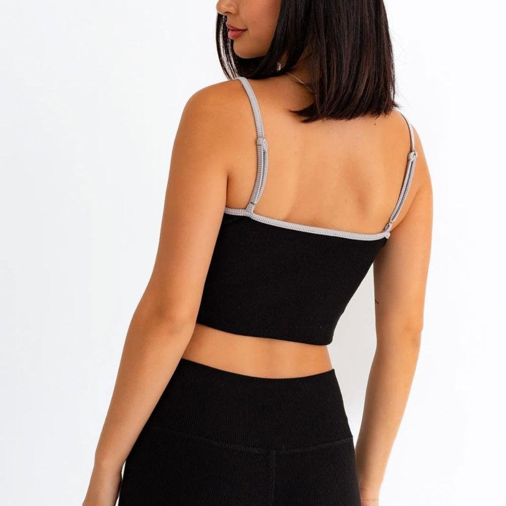 
                      
                        Brushed Cropped Cami and High Waist Leggings Set Black
                      
                    