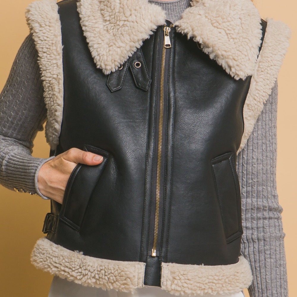 
                  
                    Sherpa Zip Up Vest with Pockets
                  
                