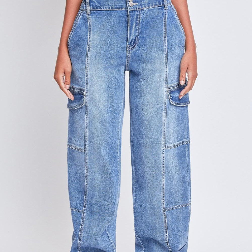 
                      
                        High-Rise Straight Cargo Jeans Jeans
                      
                    