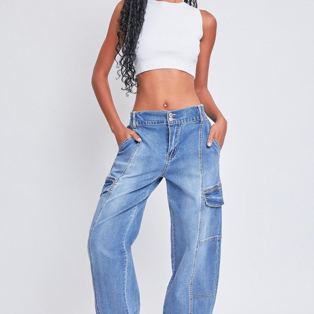 
                      
                        High-Rise Straight Cargo Jeans Jeans
                      
                    