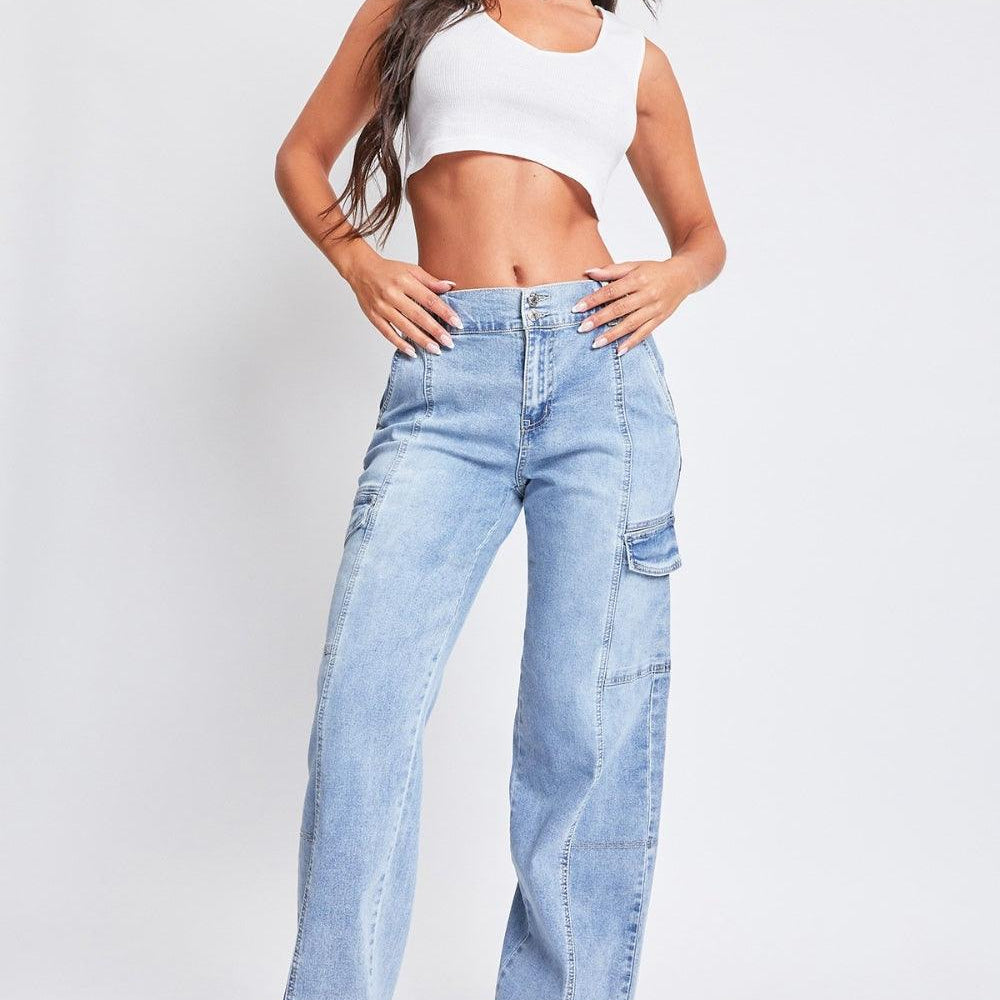 
                      
                        High-Rise Straight Cargo Jeans Jeans
                      
                    