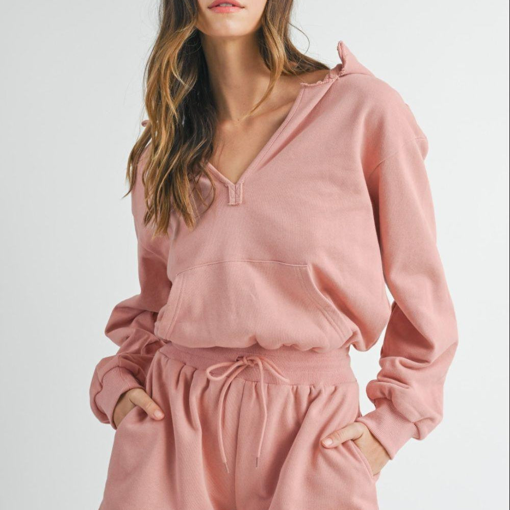 French Terry Hooded Romper