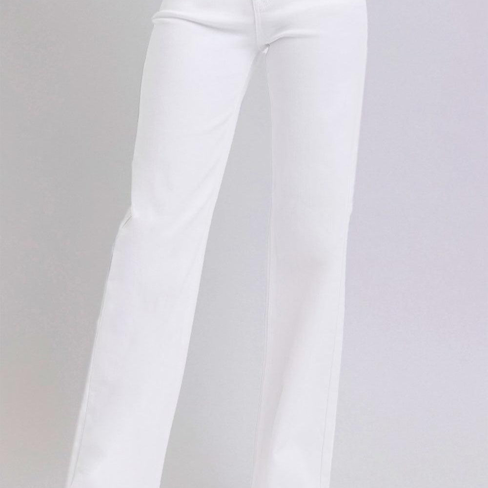 
                      
                        High Waist White Straight Jeans
                      
                    