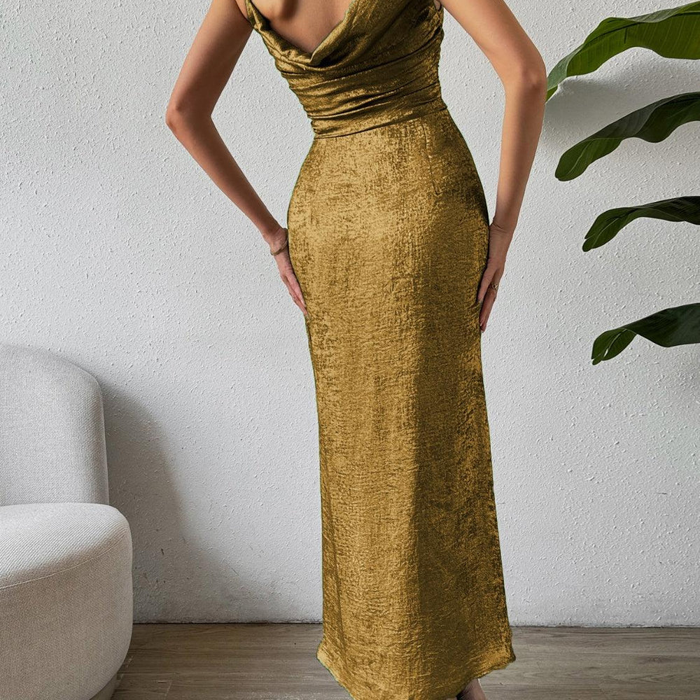 
                      
                        Asymmetric Neck Sleeveless Midi Dress Dresses
                      
                    