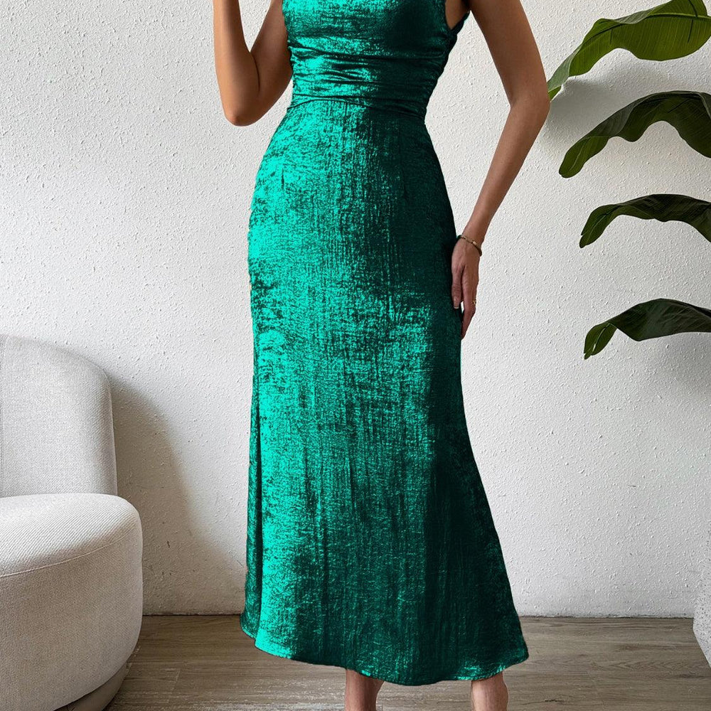 
                      
                        Asymmetric Neck Sleeveless Midi Dress Dresses
                      
                    