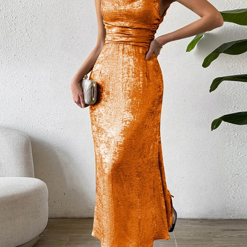 
                      
                        Asymmetric Neck Sleeveless Midi Dress Dresses
                      
                    