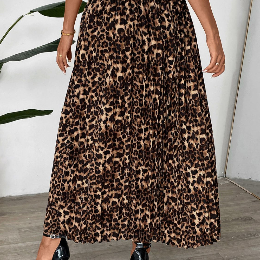 
                  
                    Pleated Leopard Maxi Skirt
                  
                