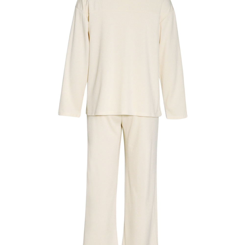 
                      
                        Collared Neck Long Sleeve Top and Drawstring Pants Set
                      
                    