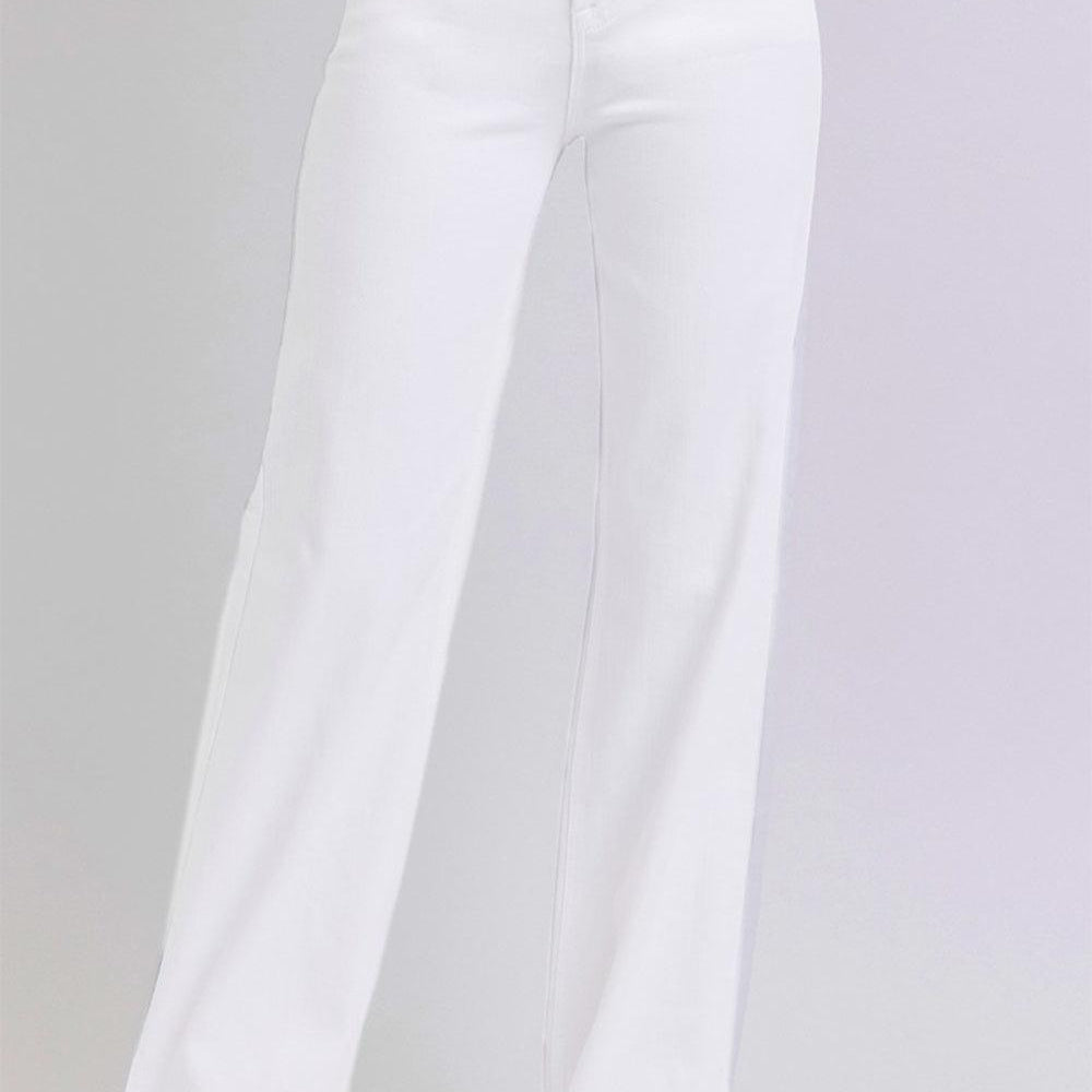 
                      
                        High Waist White Straight Jeans
                      
                    