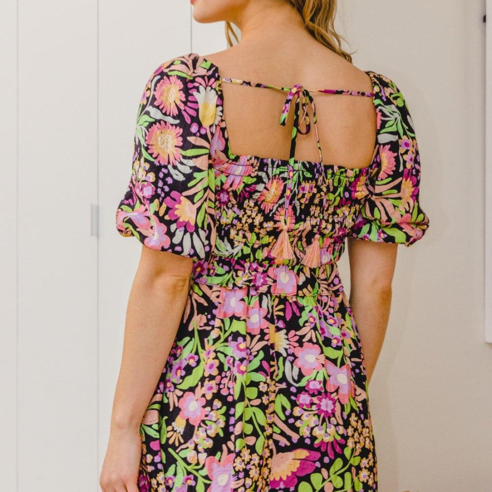 
                  
                    Floral Tie-Back Mini Dress Dresses
                  
                