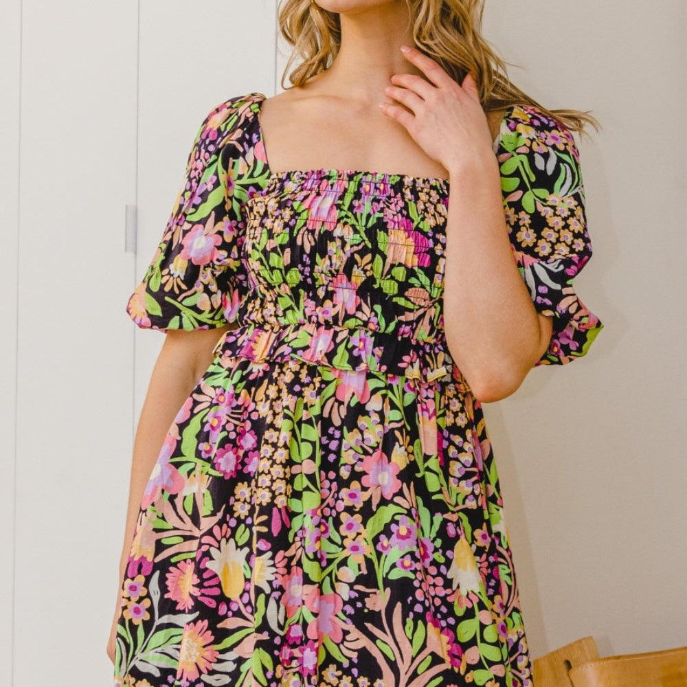 
                  
                    Floral Tie-Back Mini Dress Dresses
                  
                