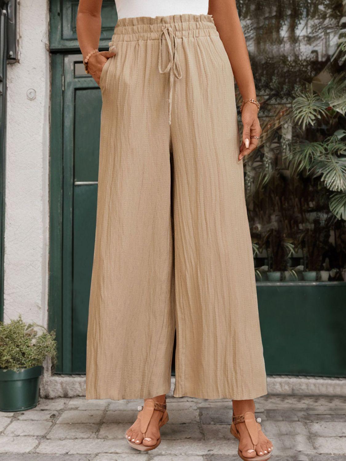 Frill Wide Leg Pants Bottoms