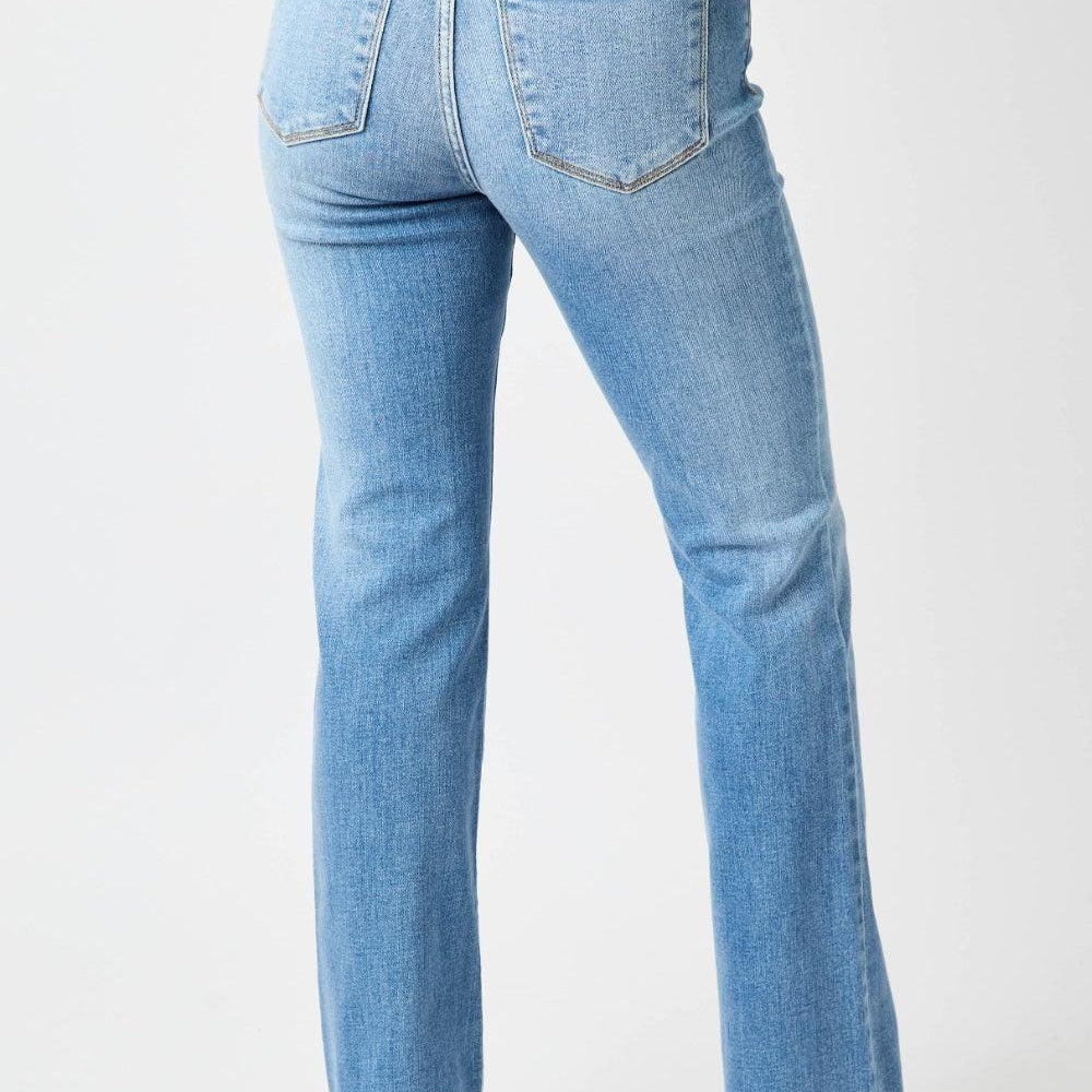 
                  
                    Full Size High Waist Straight Jeans denim
                  
                