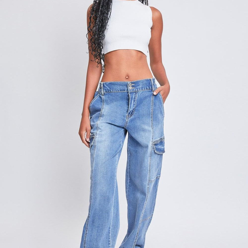 
                      
                        High-Rise Straight Cargo Jeans Jeans
                      
                    