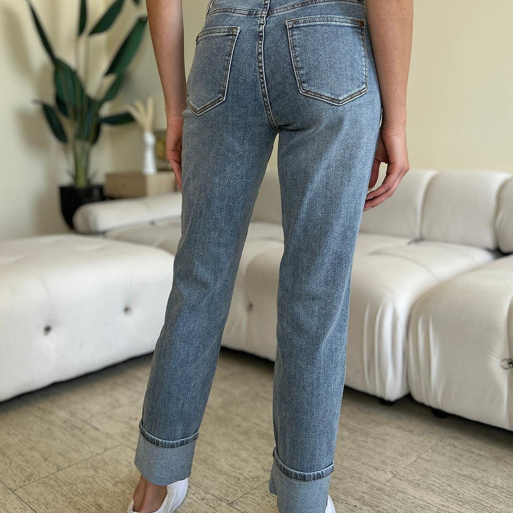 
                      
                        High Waist Cuff Hem Skinny Jeans Jeans
                      
                    