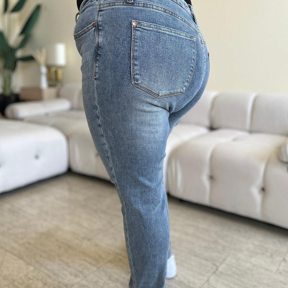 
                      
                        High Waist Cuff Hem Skinny Jeans Jeans
                      
                    