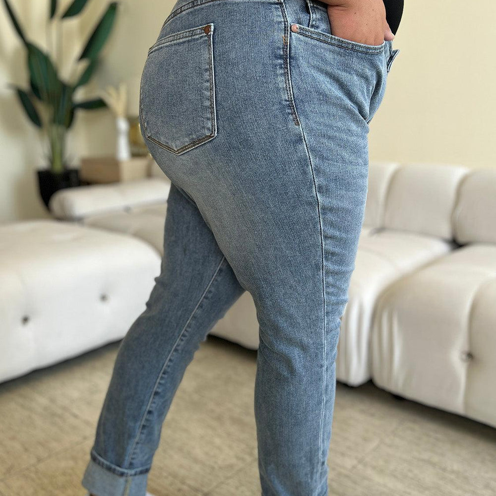 
                      
                        High Waist Cuff Hem Skinny Jeans Jeans
                      
                    