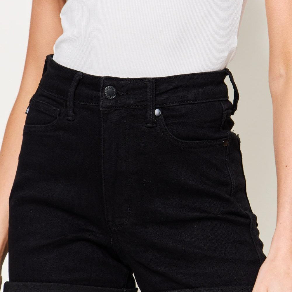 
                  
                    High Waist Cuffed Denim Shorts Shorts
                  
                