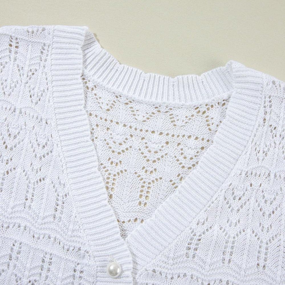 
                  
                    Openwork V-Neck Half Sleeve Cardigan cardigans
                  
                