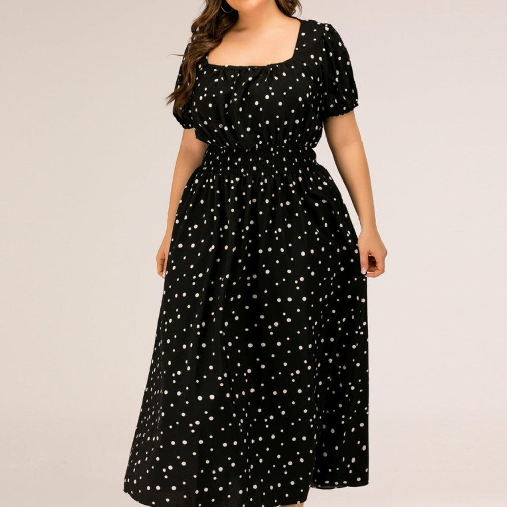 
                  
                    Plus Size Polka Dot Square Neck Dress Dresses
                  
                