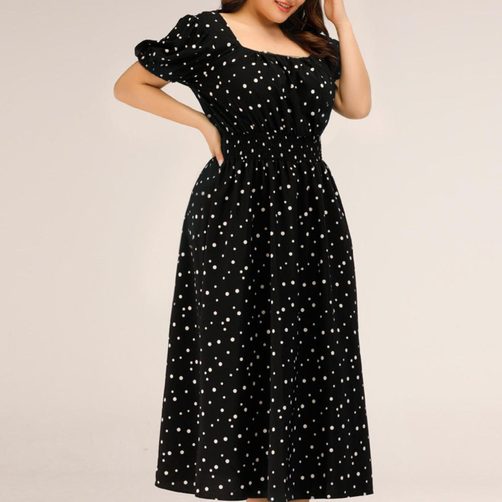 
                  
                    Plus Size Polka Dot Square Neck Dress Dresses
                  
                