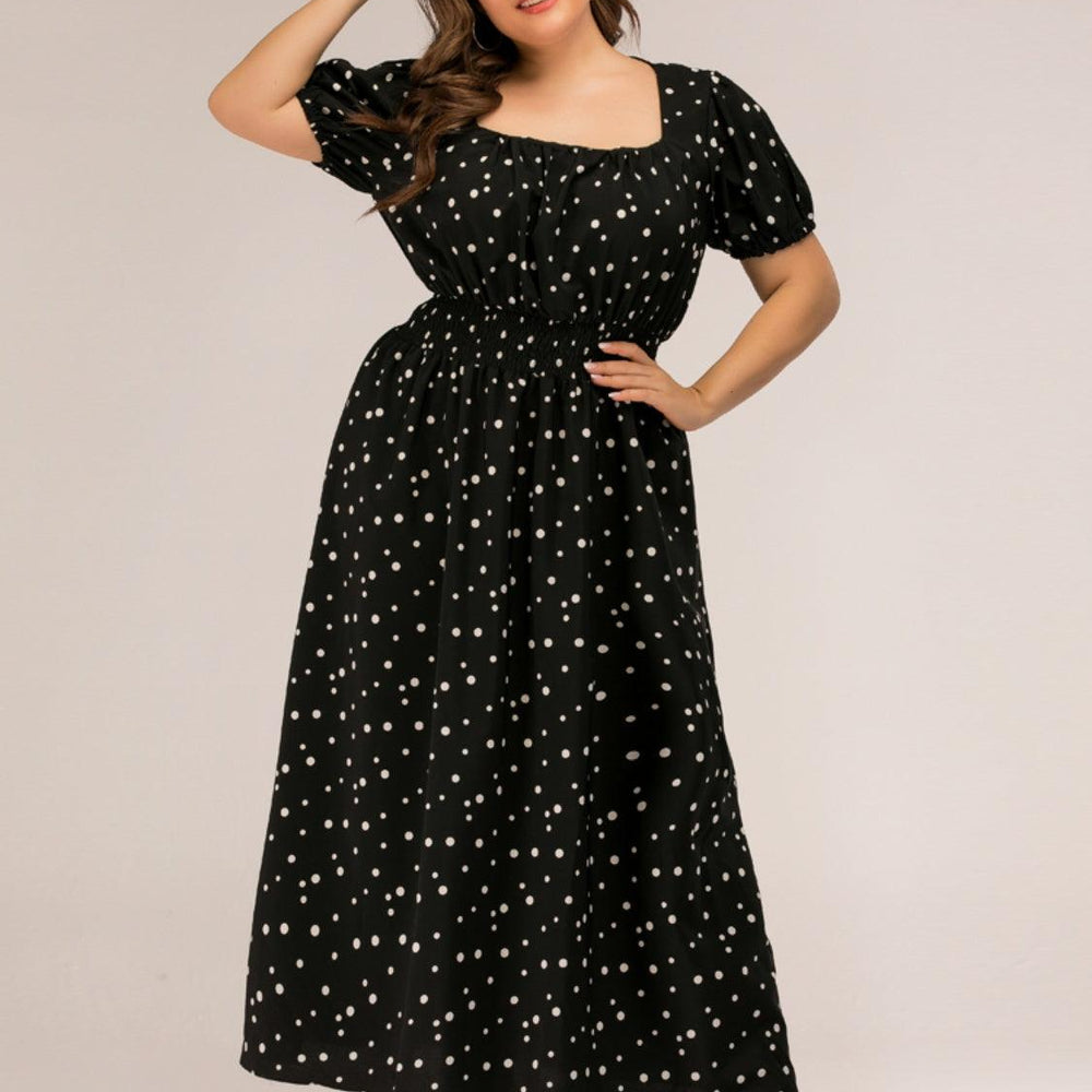 
                  
                    Plus Size Polka Dot Square Neck Dress Dresses
                  
                