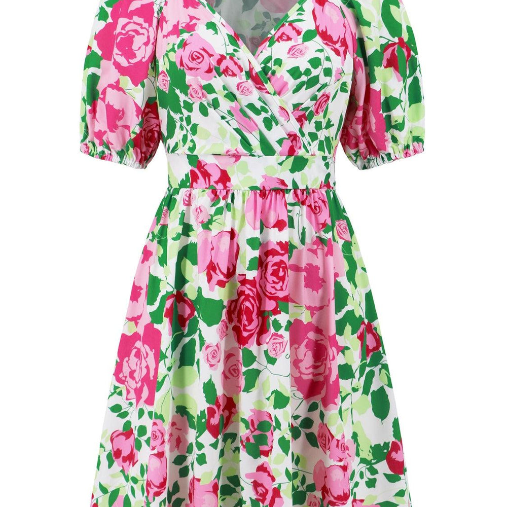 
                  
                    Printed Surplice Short Sleeve Dress Dresses
                  
                