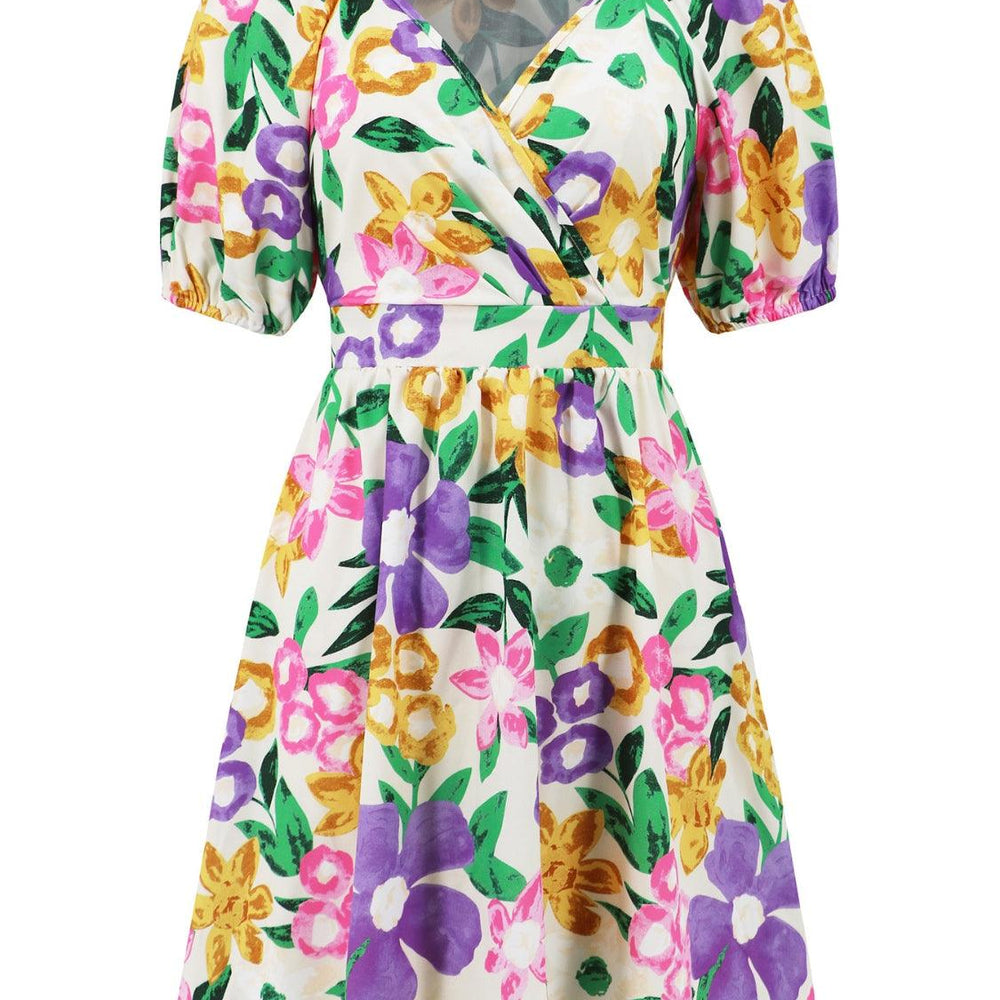 
                  
                    Printed Surplice Short Sleeve Dress Dresses
                  
                