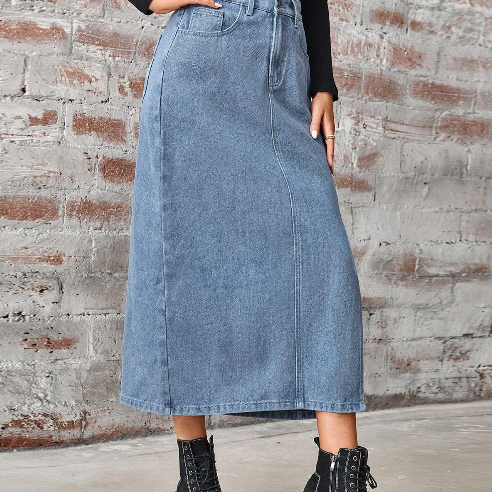 
                      
                        Slit High Waist Denim Skirt Skirts
                      
                    