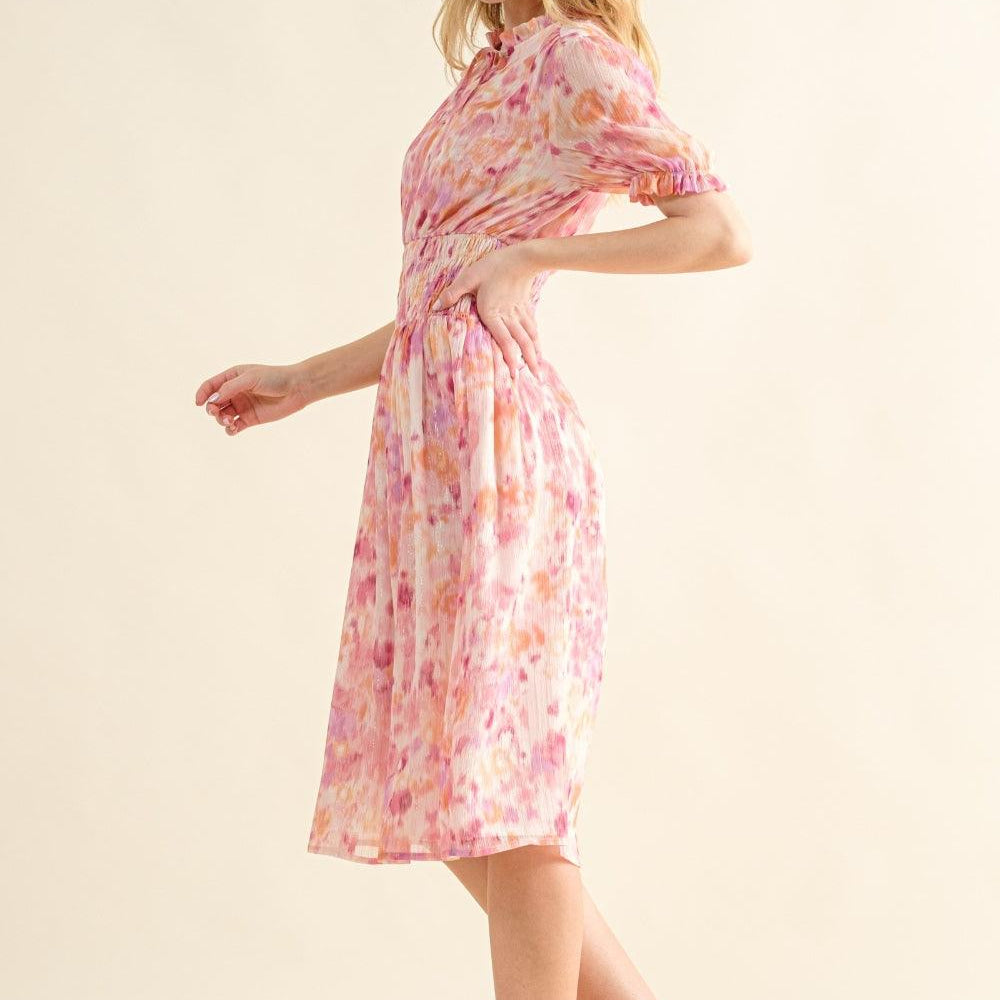 
                      
                        Smocked Waist Printed Midi Dress Dresses
                      
                    