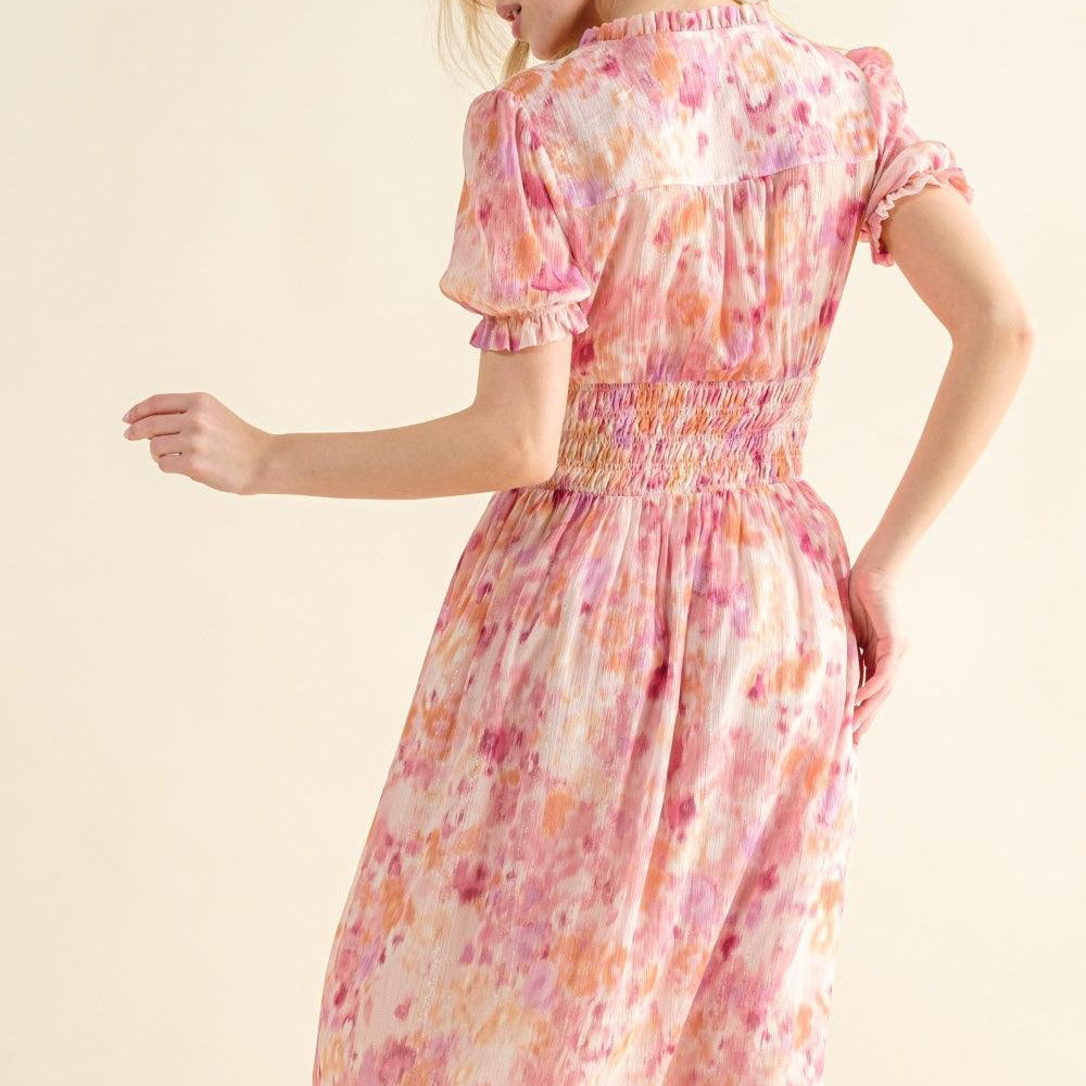 
                      
                        Smocked Waist Printed Midi Dress Dresses
                      
                    