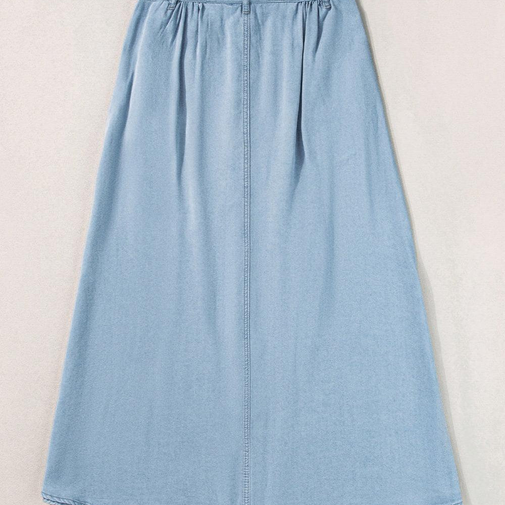 
                  
                    Snap Down High Waist Denim Skirt Skirts
                  
                