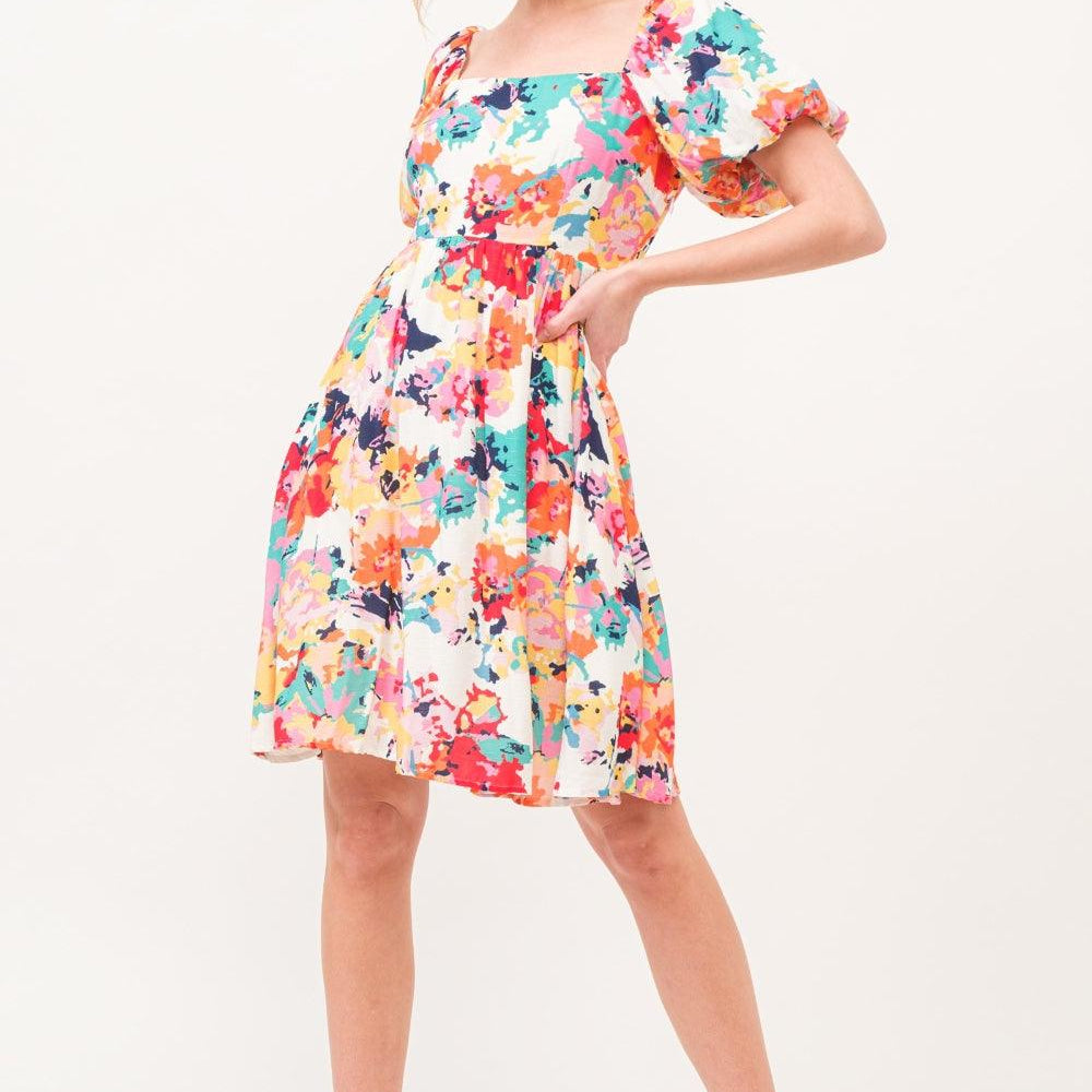 
                  
                    Square Neck Puff Sleeve Floral Dress Dresses
                  
                