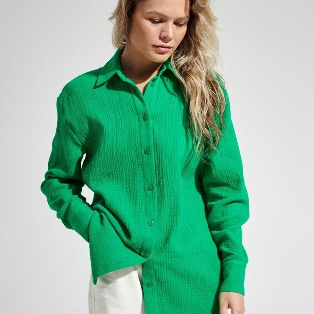 
                  
                    Textured Collared Neck Long Sleeve Shirt Shirts
                  
                