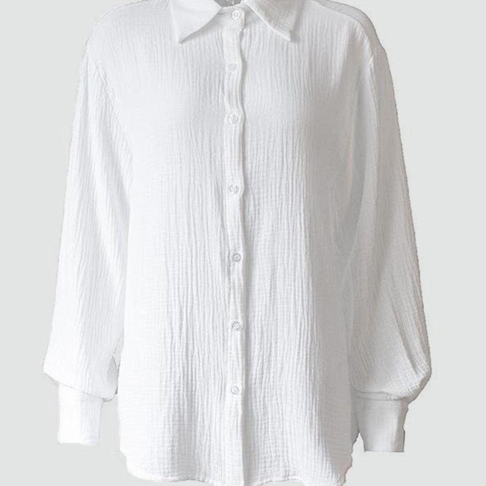 
                  
                    Textured Collared Neck Long Sleeve Shirt Shirts
                  
                