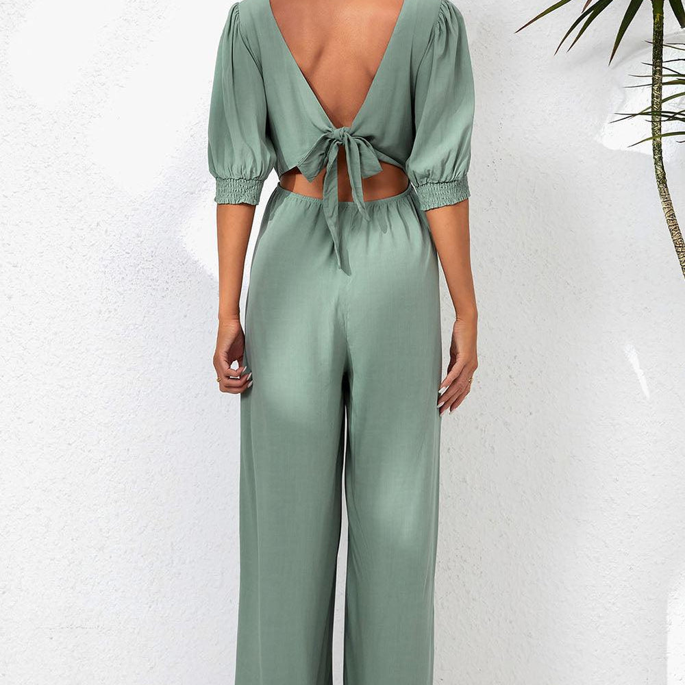 
                      
                        V-Neck Half Sleeve Jumpsuit Jumpsuits
                      
                    