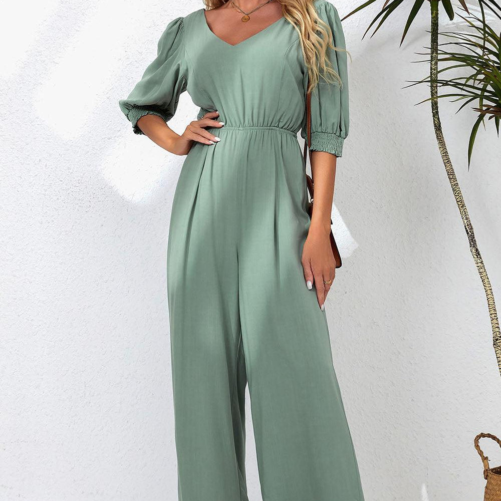 
                      
                        V-Neck Half Sleeve Jumpsuit Jumpsuits
                      
                    