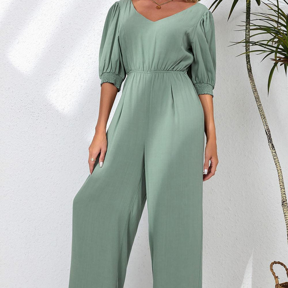 
                      
                        V-Neck Half Sleeve Jumpsuit Jumpsuits
                      
                    