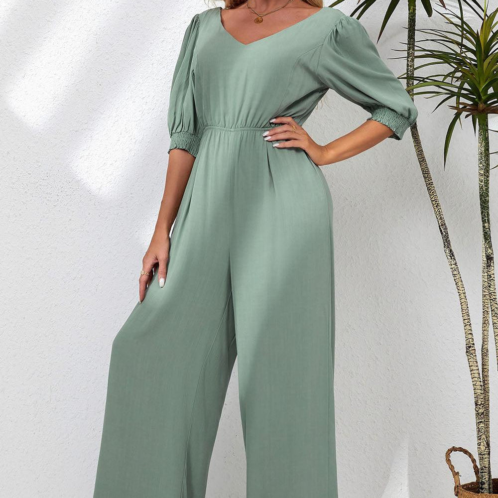 
                      
                        V-Neck Half Sleeve Jumpsuit Jumpsuits
                      
                    