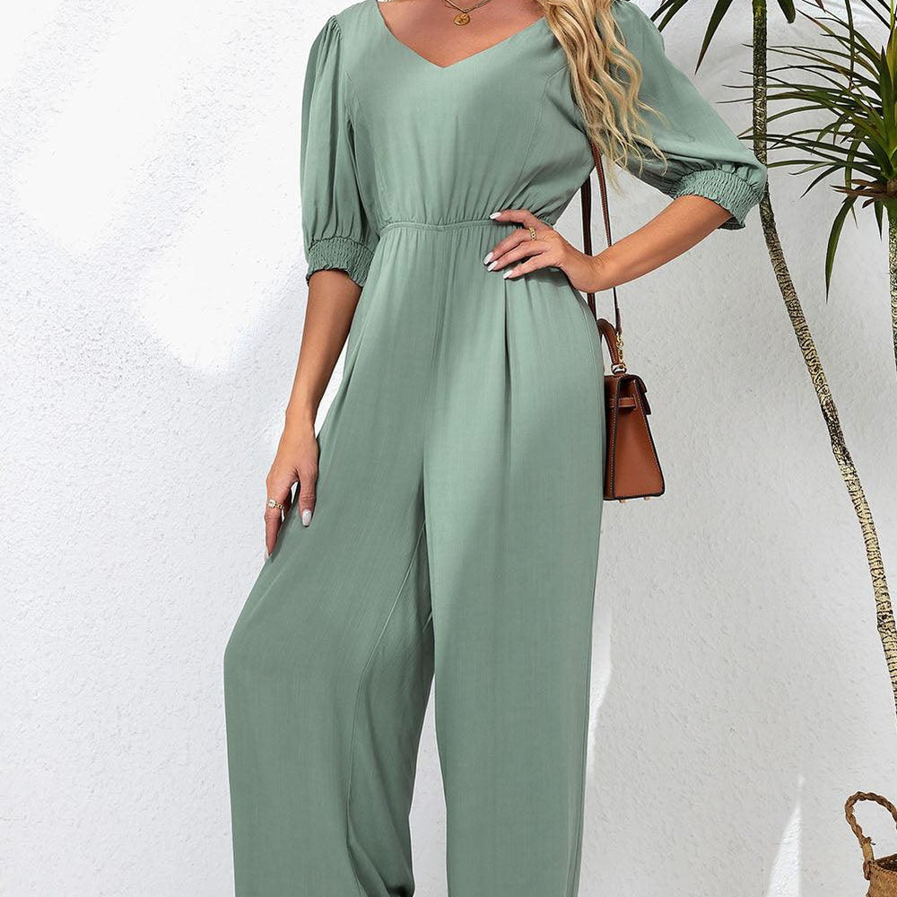 
                      
                        V-Neck Half Sleeve Jumpsuit Jumpsuits
                      
                    