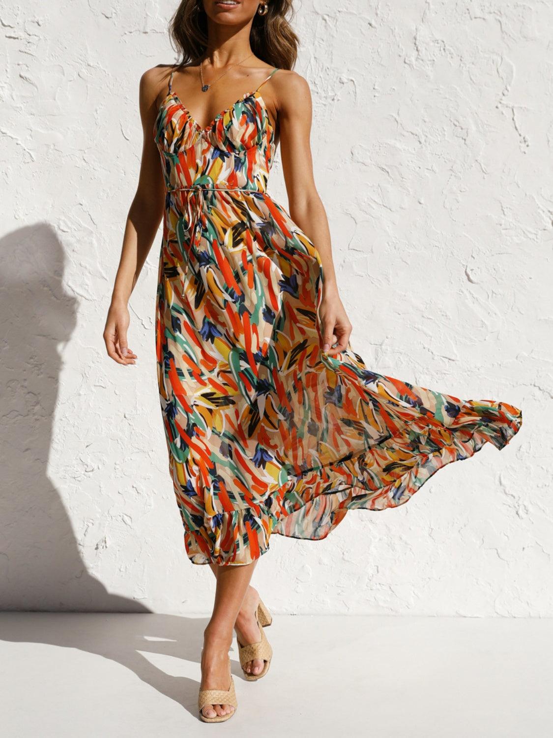 Printed Sleeveless Midi Cami dress Dresses